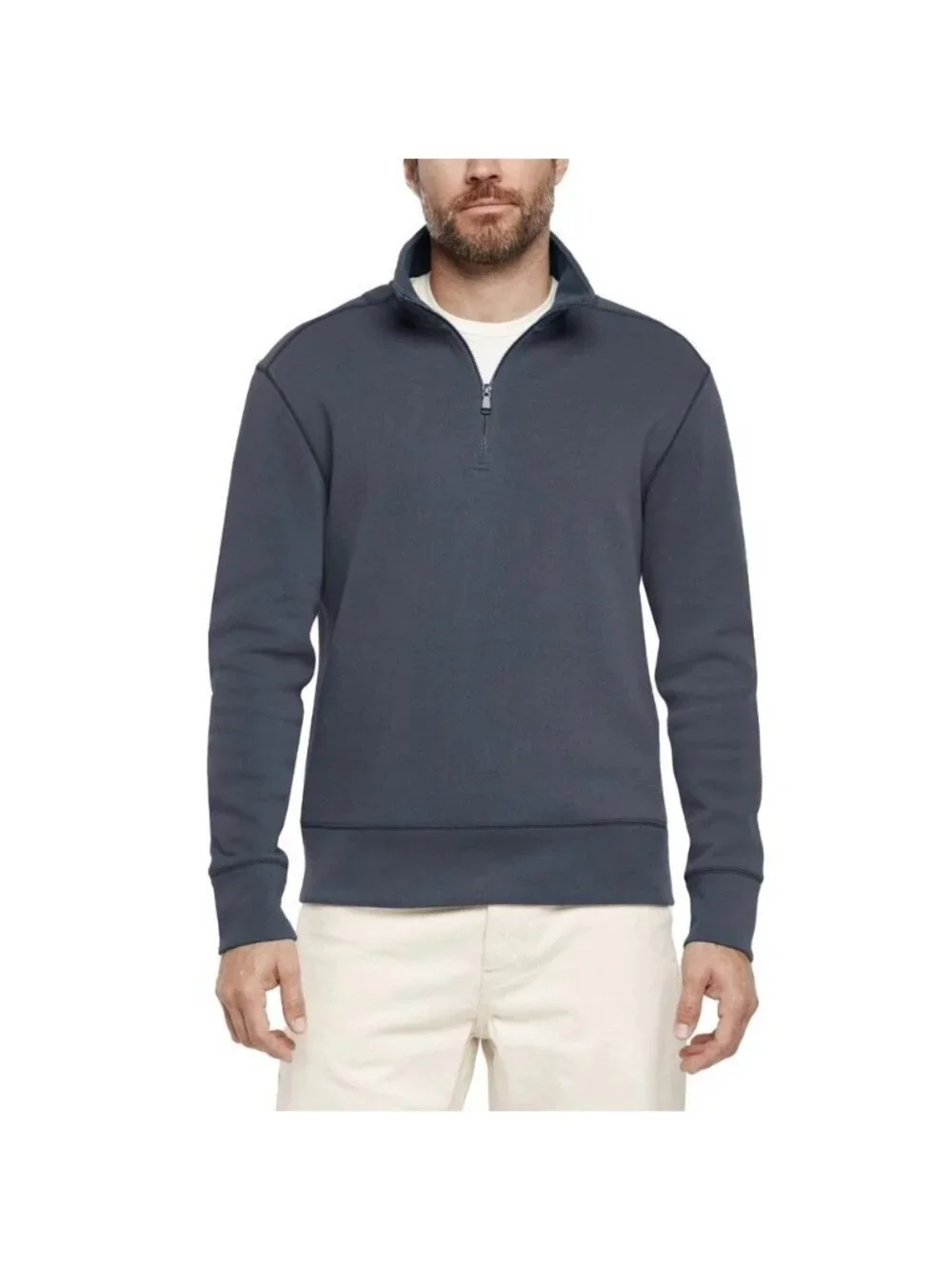 Banana Republic Men's Size M Navy Half-Zip Pullover Sweatshirt Cotton N1398